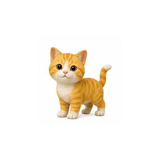 一张猫主题识字卡的插图